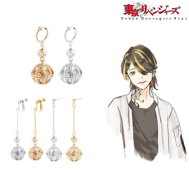 Anime Tóquio Revengers Kazutora Brincos De Bola Oca Pingente Brinco Cosplay Acessórios De Jóias Para Fãs