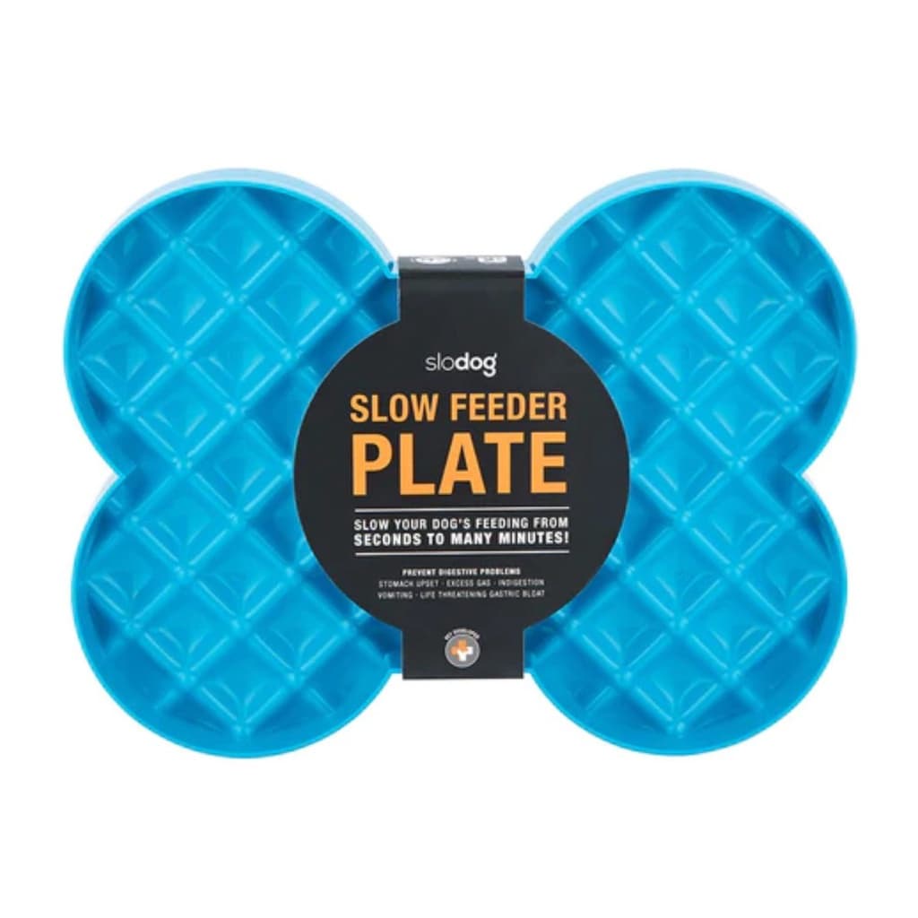 Comedouro Lento Lickimat Slow Feeder Azul Para Cachorro Médio