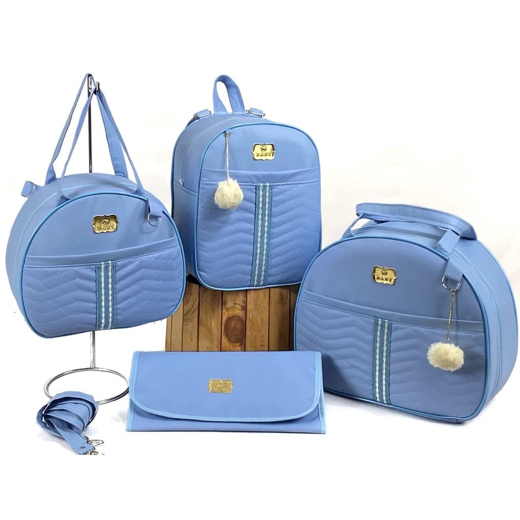 Kit Bolsas Maternidade Para Bebê Tipo Mala + Trocador