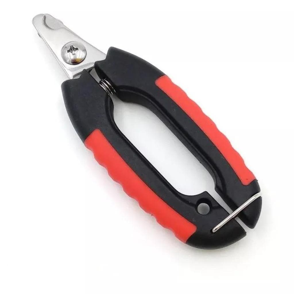 Alicate Cortador de Unha Pet Profissional Emborrachado Ergonomico 16cm com Trava de Seguranca
