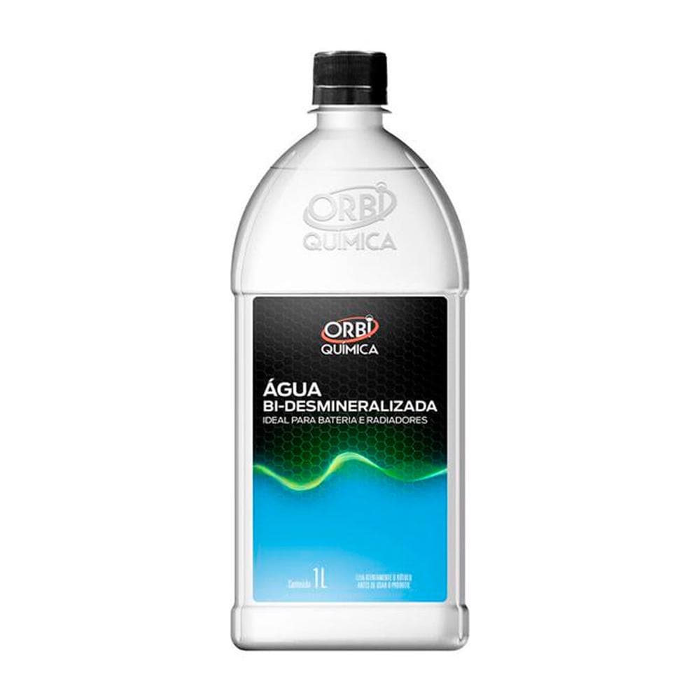 Água Bi-Desmineralizada Para Radiadores Sistema De Arrefecimento Orbi Química 1 Litro Auto Motores