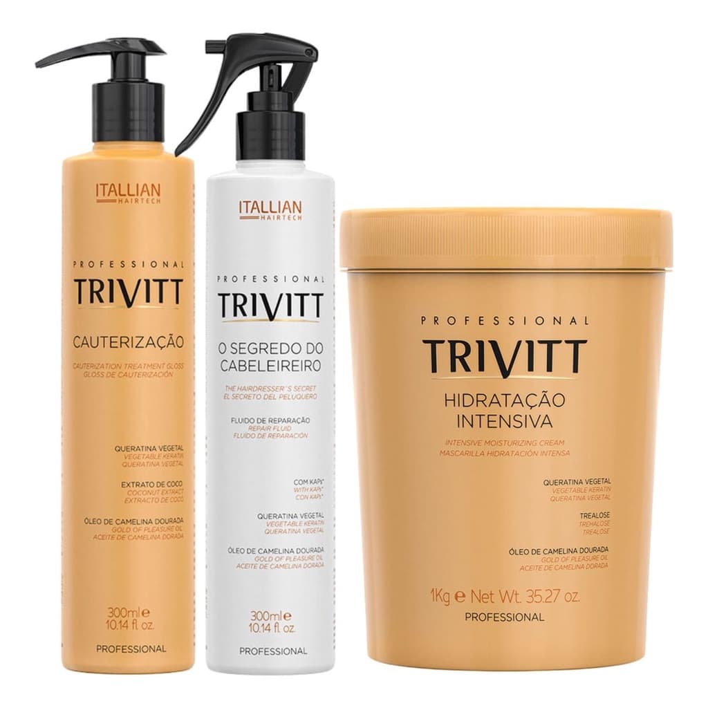 Kit Trivitt Hidratação Cauterização Segredo Do Cabeleireiro