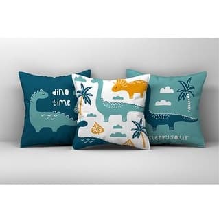 Kit 3 Capas de Almofadas Decorativas Almofada Dinossauros INFANTIL 52