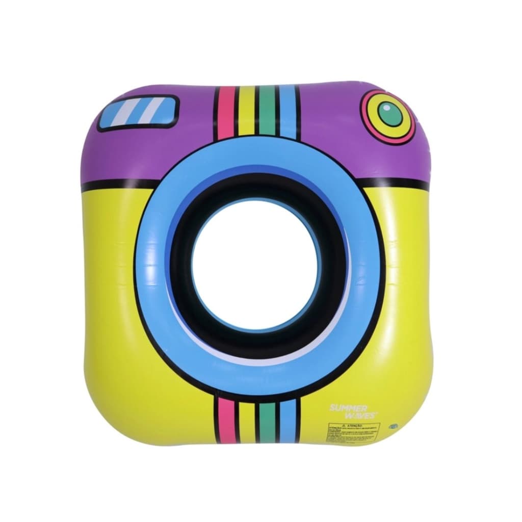 Boia Inflável Circular Blogueirinha Instacamera Aquática Piscina Praia Clube