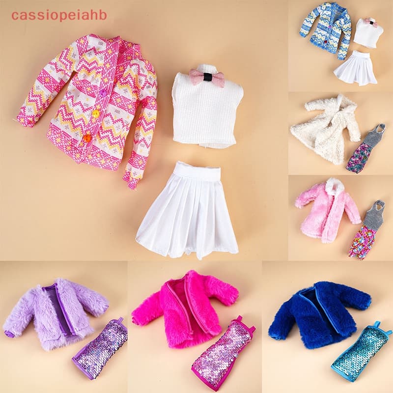(cassiopeiahb) Casaco De Inverno 3Pcs/Set Estilo Étnico Para Roupa De Boneca De 30cm 11,5 Polegadas