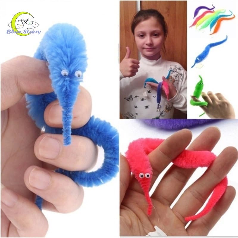 Brinquedos infantis, lagartas mágicas e brinquedos engraçados