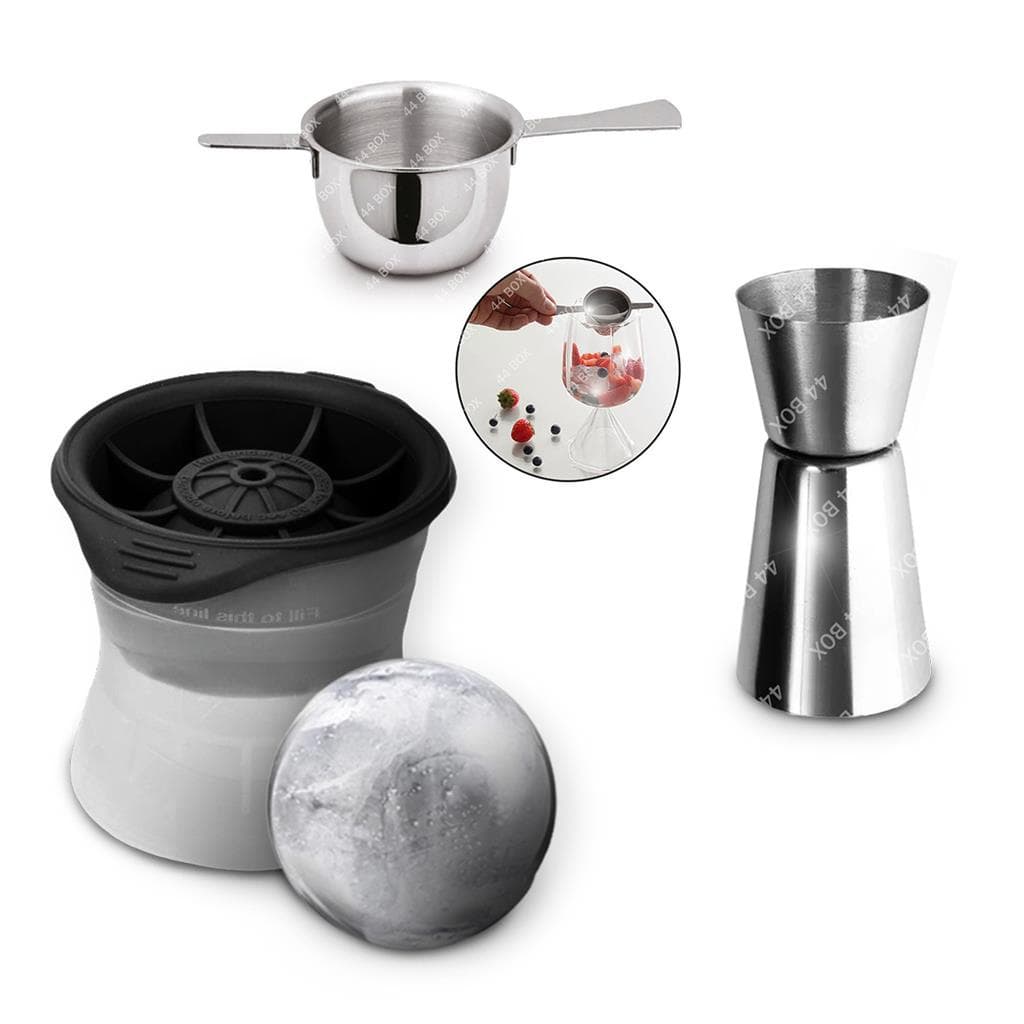 Kit 2 Dosador Bebidas Drinks Inox Dose 25/50ml e Gelo Esfera Grande Redondo