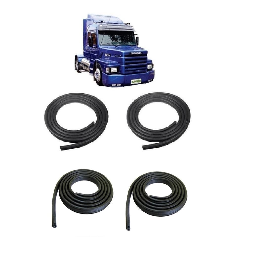 Jogo Borracha Porta Scania T/r 112/142/113 Interna / Externa
