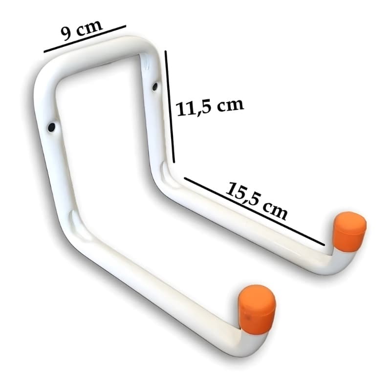 Suporte Gancho Multiuso de Parede para Bike Mangueira Escada Suporta 30kg acompanha bucha e parafusos para fixação
