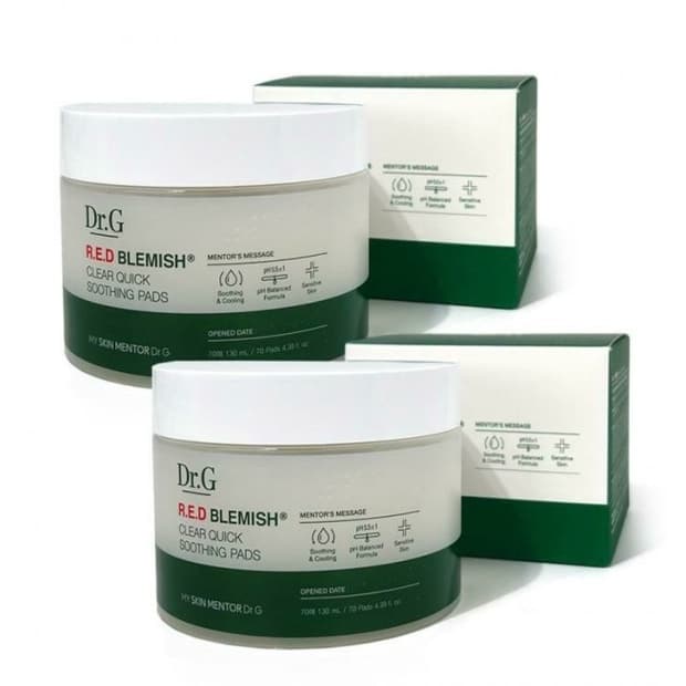 [1 + 1] Dr.G R.E.D Blemish Clear Pads 70 Calmantes Rápidos