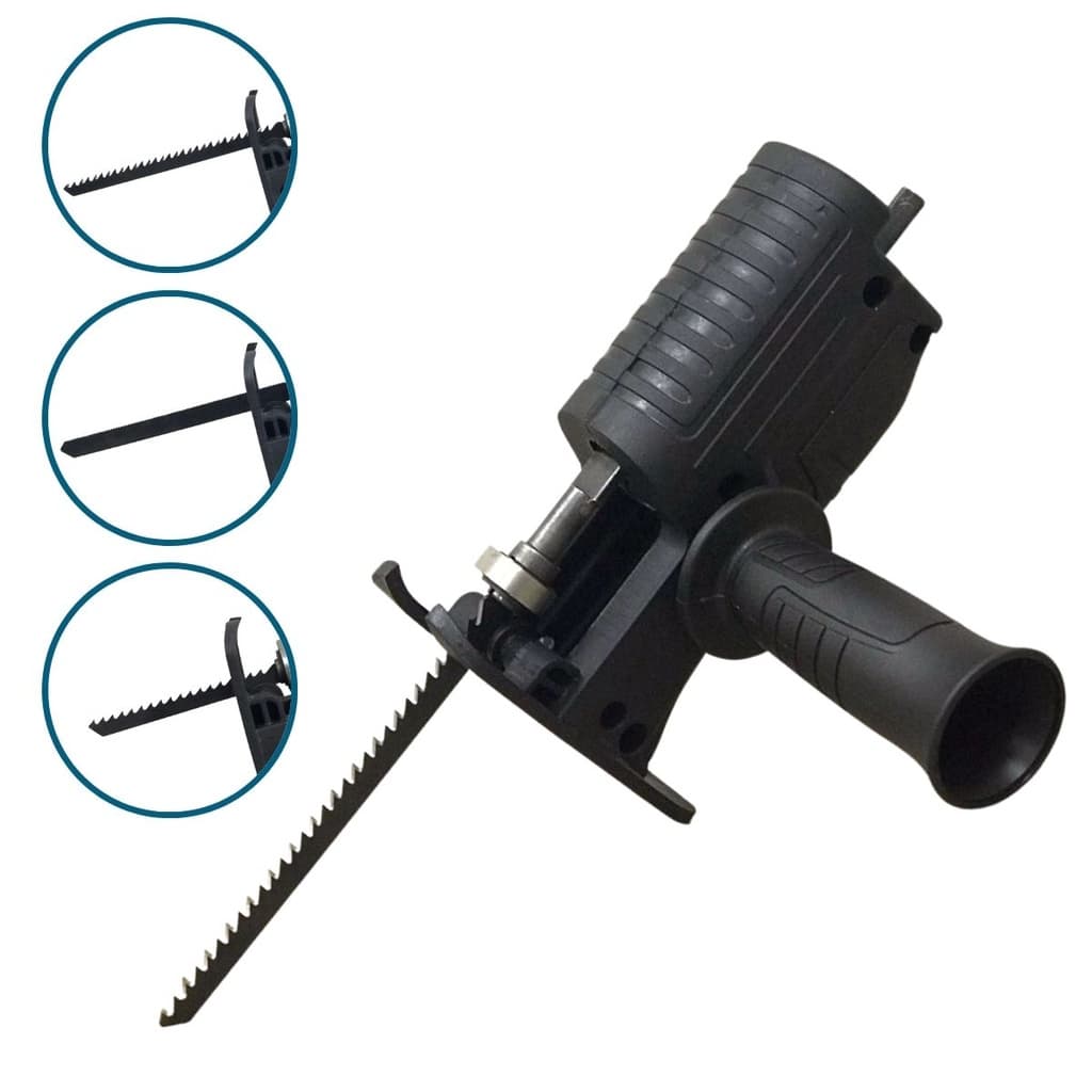 Kit Adaptador Serra Tico-Tico para Furadeira Corte Madeira Metal e Plástico
