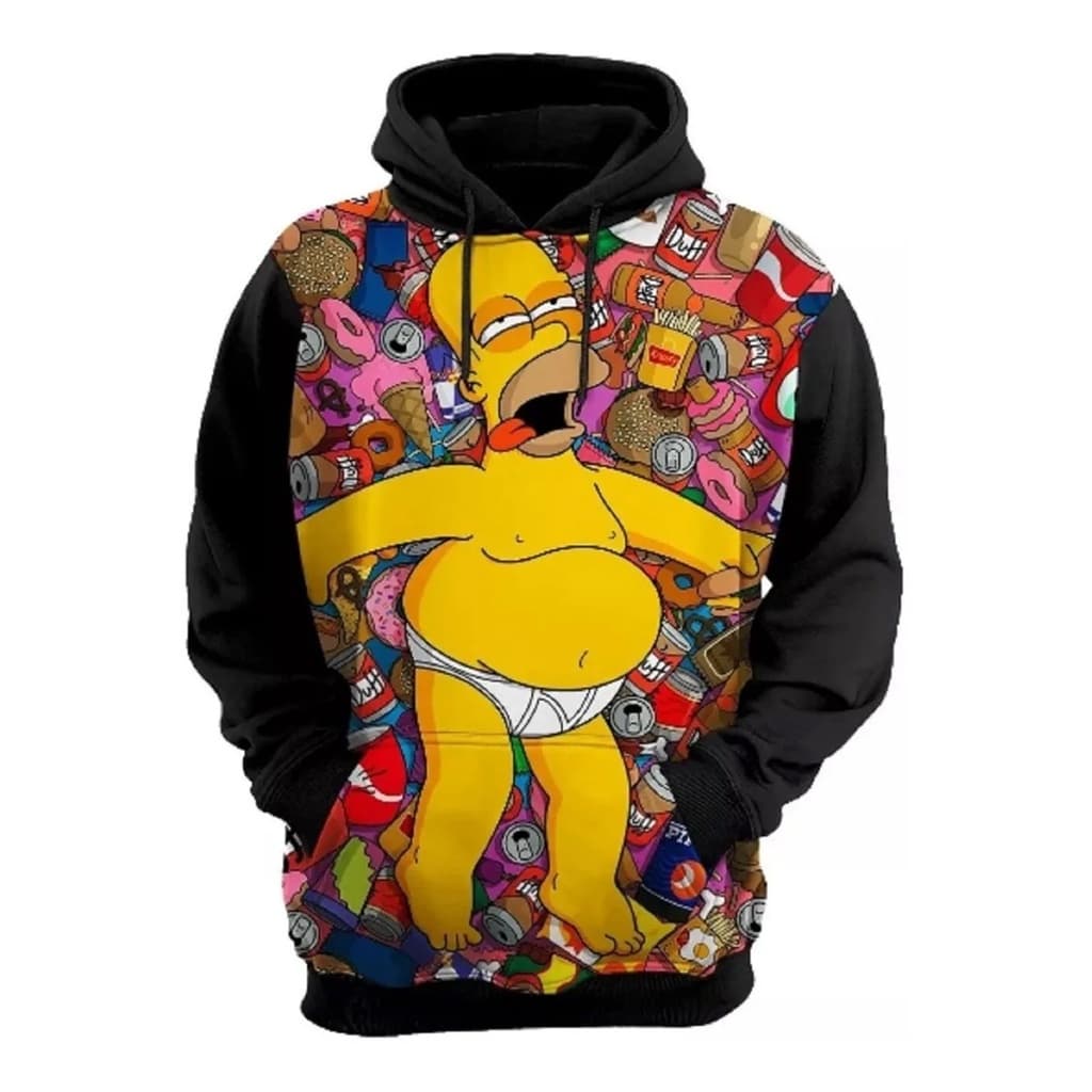 BLUSA DE FRIO MOLETOM FULL SIMPSONS PLUS SIZE