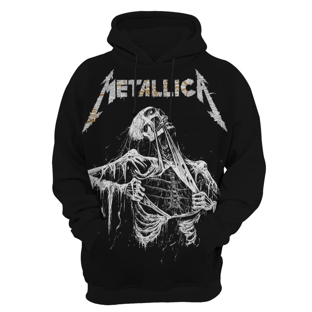 BLUSA DE FRIO MOLETOM FULL METALLICA BANDA DE ROCK PLUS SIZE