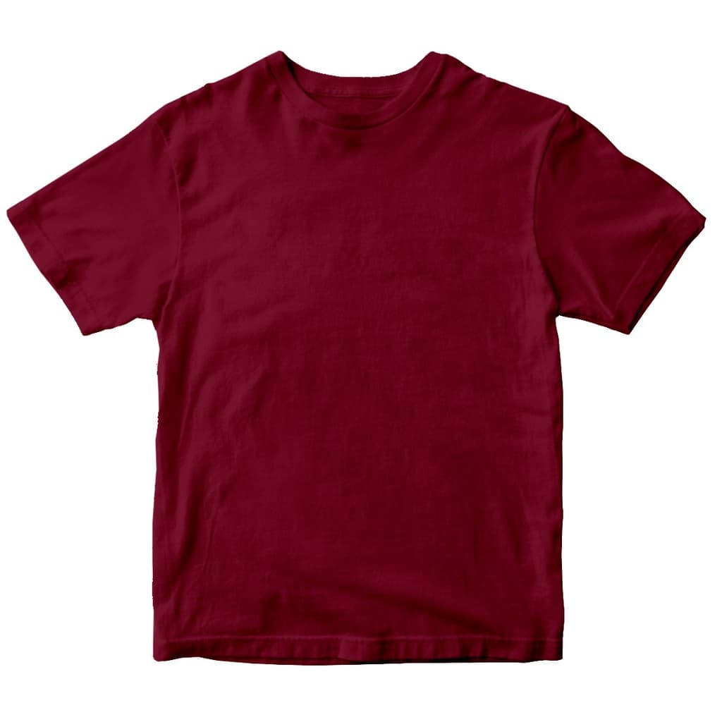 Camiseta Gola Redonda Lisa Infantil bordo