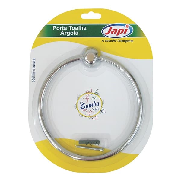 Porta Toalha Argola Abs Cromado Jasc Japi