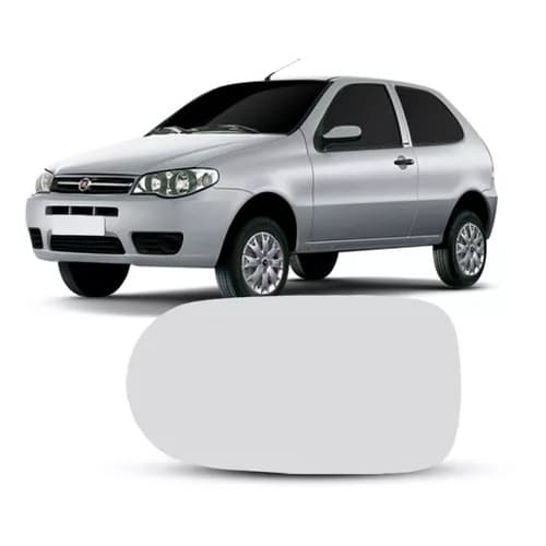 Lente com Base Retrovisor Palio Fire 2001 a 2007 Lado Esquerdo