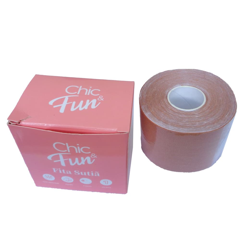 Fita Faixa Boob Tape Sustenção Dos Seios Invisível Sem Bojo 5mts