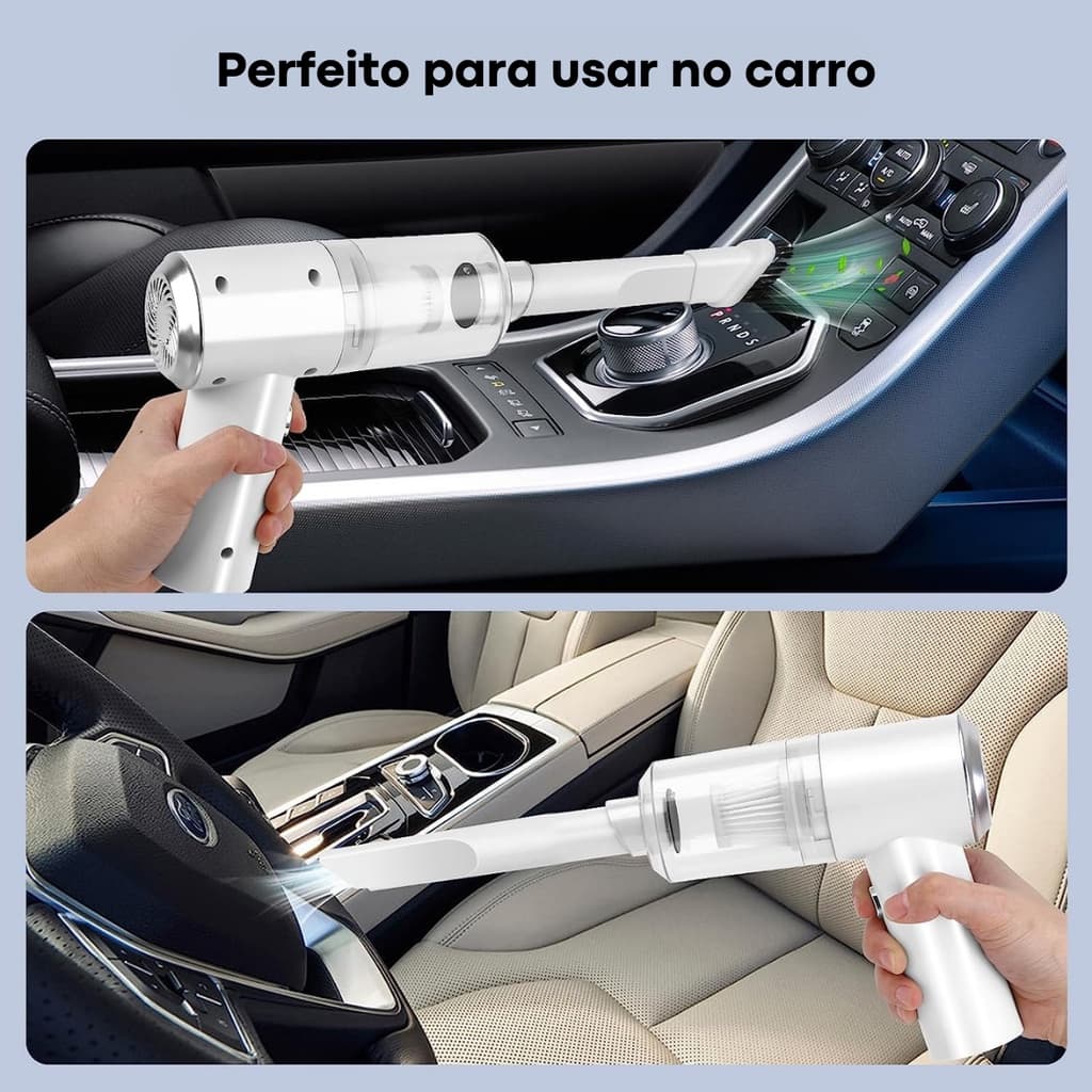 Aspirador De Pó Usb Portátil Completo Carro E Casa 2000mAh