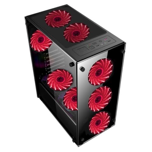 Gabinete Gamer Vidro Usb3.0 Xway 01150 8 Coooler Fan LED