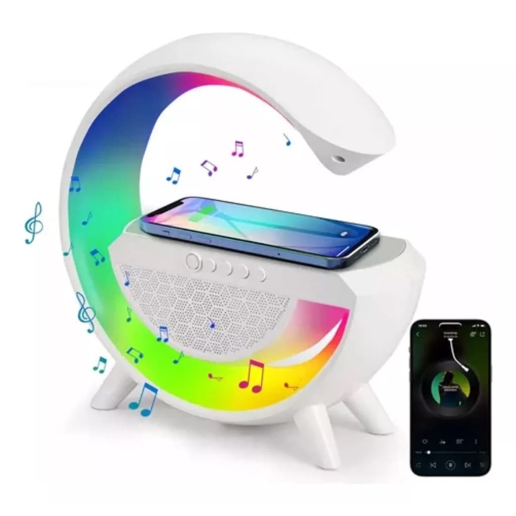 Carregador por Indução sem fio, Caixa de Som, Luminaria Colorida W1-48 novos e de qualidade