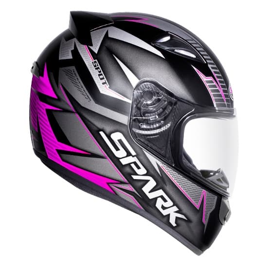 Capacete Feminino Moto Ebf New Spark Spot Rosa Fosco