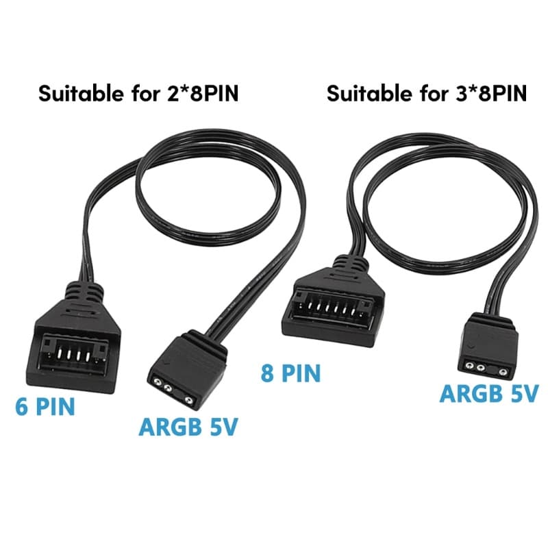 Bmico Atualiza Suas Configurações Luz Linha Adaptadora 5V 3 Pinos Para ARGB 5V 8Pin 6Pin