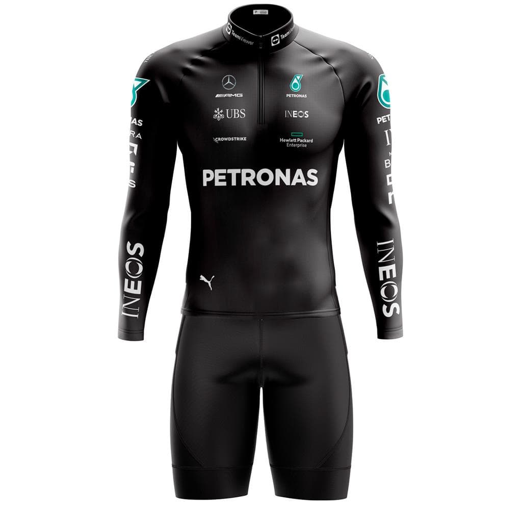 Conjunto Ciclismo Masculino Camisa De Bicicleta PTN RACE Bermuda Premium Com Bolsos Uv50+