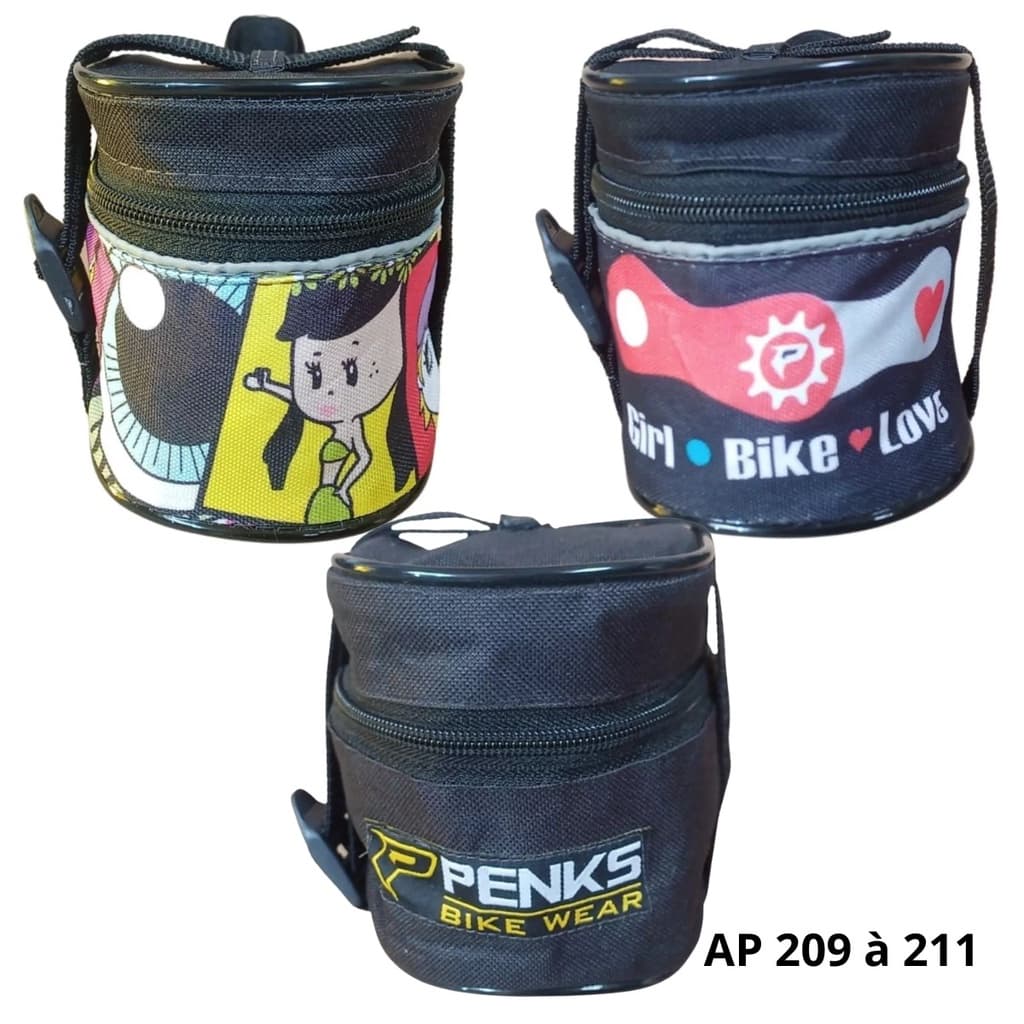 Bolsa De Selim Penks Desenhos Refletiva Mtb Nylon Bike