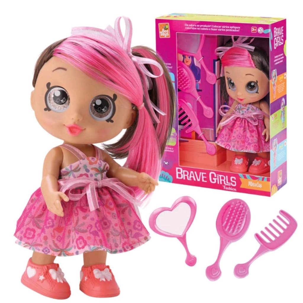 Boneca Brave Girls Lançamento Com Acessórios - Bee Toys -