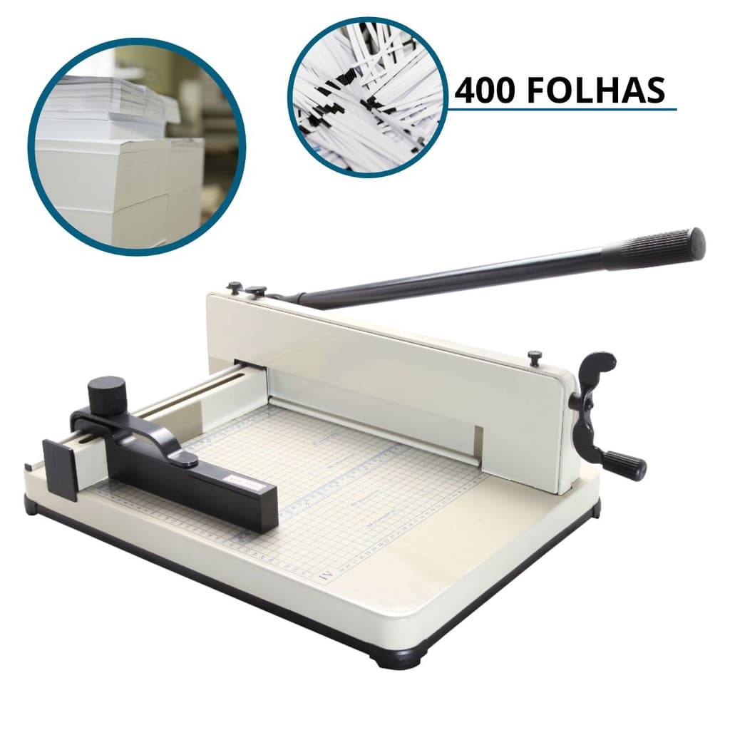 Guilhotina Importway Cortador Papel A4 Corta Até 400 Folhas