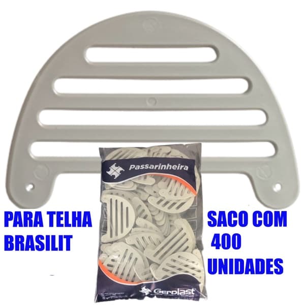 Kit Com 400 Tela Passarinheira Para Telhado Brasilit Anti pássaros