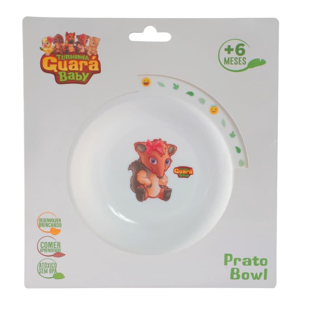 PRATO BOWL TIGELA ALIMENTAÇÃO INFANTIL TAMANDUÁ - TURMINHA GUARA