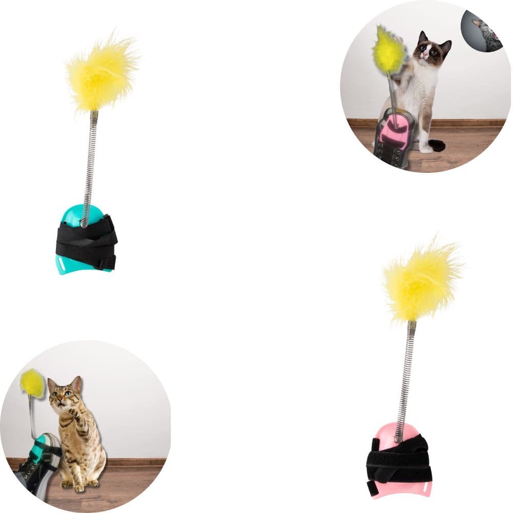 Varinha Cat Pena Gato Brinquedo Interativo Vara Divertida Pé