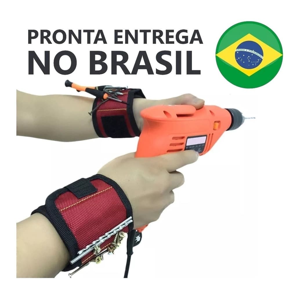 Pulseira Magnética Suporte P/ Parafusos Brocas Ferramentas