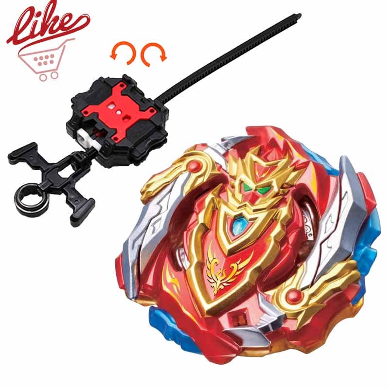 Spinning Tops Gyro B-129 Cho-Z Aquiles Com Lançador Ripcord Grip Brinquedos Para Crianças