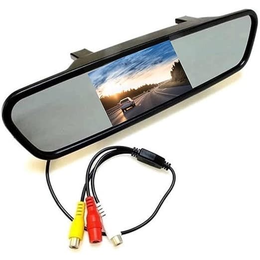 Retrovisor de Ré Automotivo Visor Espelho Tela LCD 4.3 polegadas Veicular