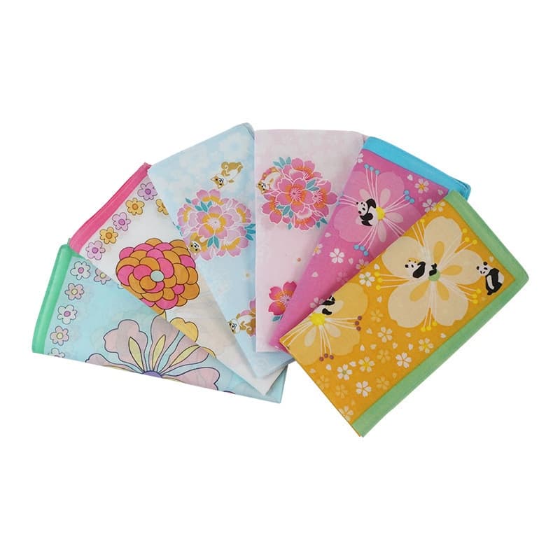 3 Unidades 40x40cm Desenho Animado Animal Flor Algodão Mulheres Crianças Lenço Suor Limpando Toalhas Quadradas