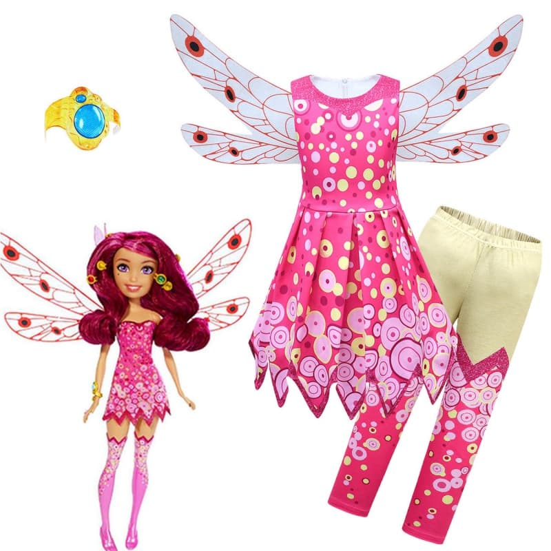 Vestido de cosplay Mia e Eu, Fantasia de Cosplay do Reino dos Elfos da Mia para Apresentação de Halloween Infantil