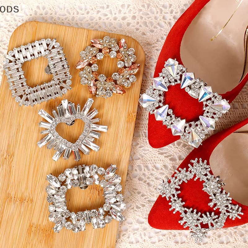 ODS 1Pcs Crystal Shoe Clip DIY Acessórios Para Sapatos De Salto Alto Jóias Noiva Fivela OD