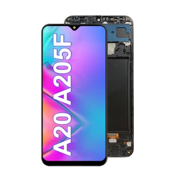 6.4'' Super Amoled A20 Compativel A205 SM-A205F Incell&Oled Com Aro Substituição 100% Teste