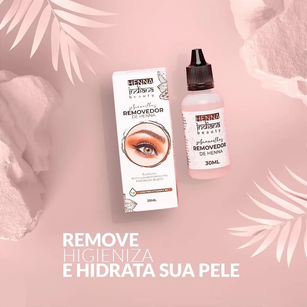 Removedor Henna Sobrancelhas Hidrata a Pele Indiana Beauty Renna