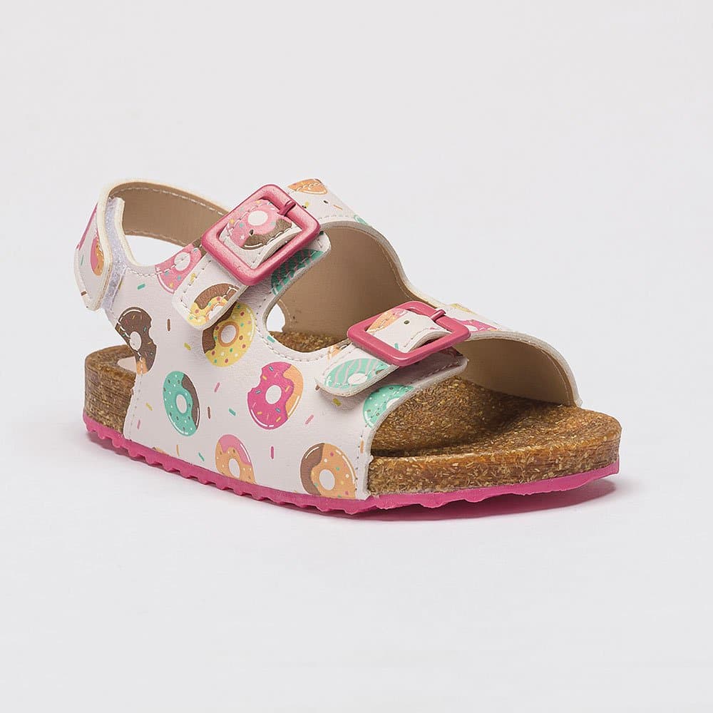 Sandália Infantil Menina Birken Casual Papete Donuts Verão 9716 Pequito