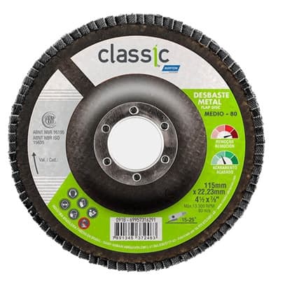 Disco Flap Norton Classic 4.1/2'' X 7/8'' Grao 60