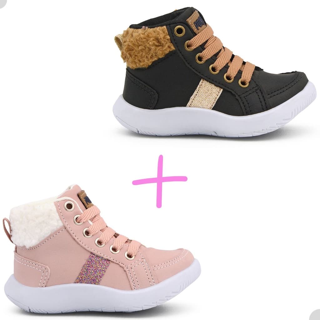 Kit 2 Botas Infantil Feminina Pockey Kids
