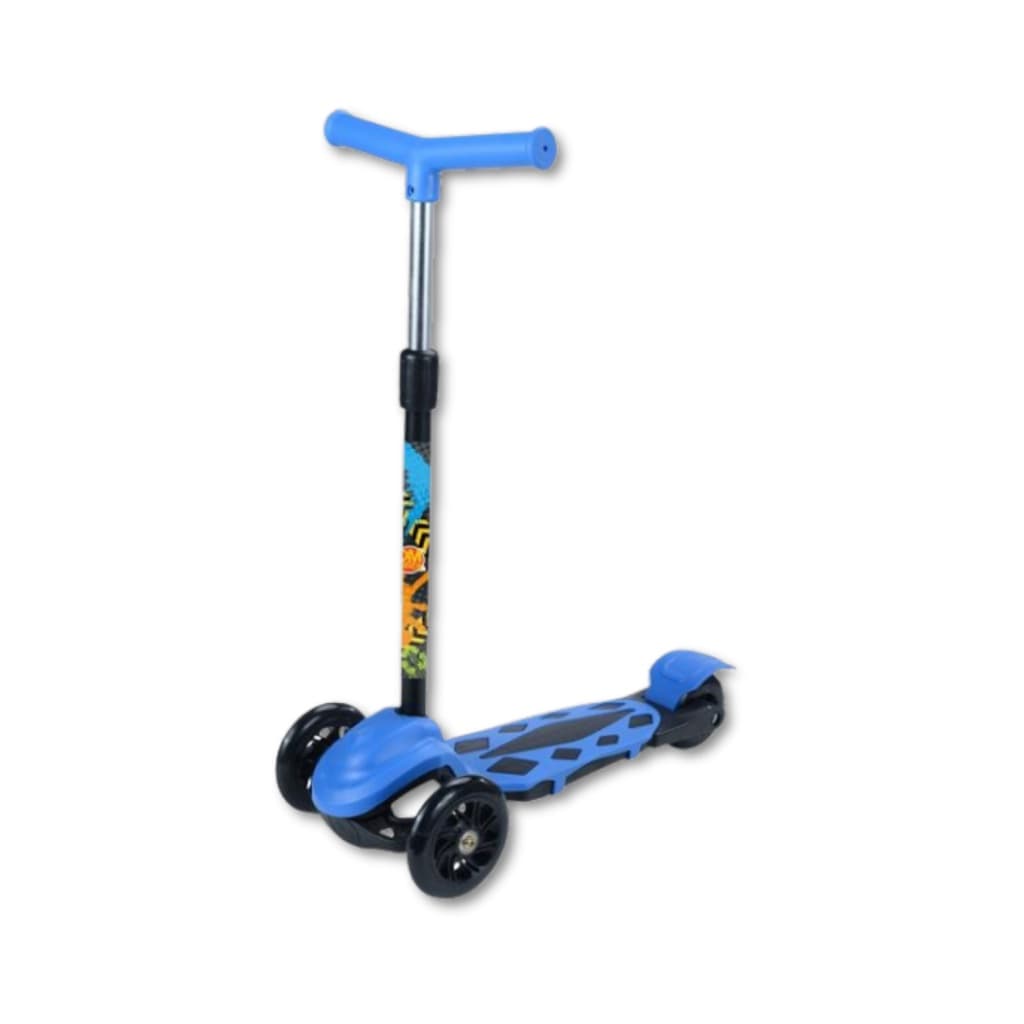 Patinete Infantil 3 Rodas Altura Ajustável Dobrável com Freio Seguro Resistente Menino
