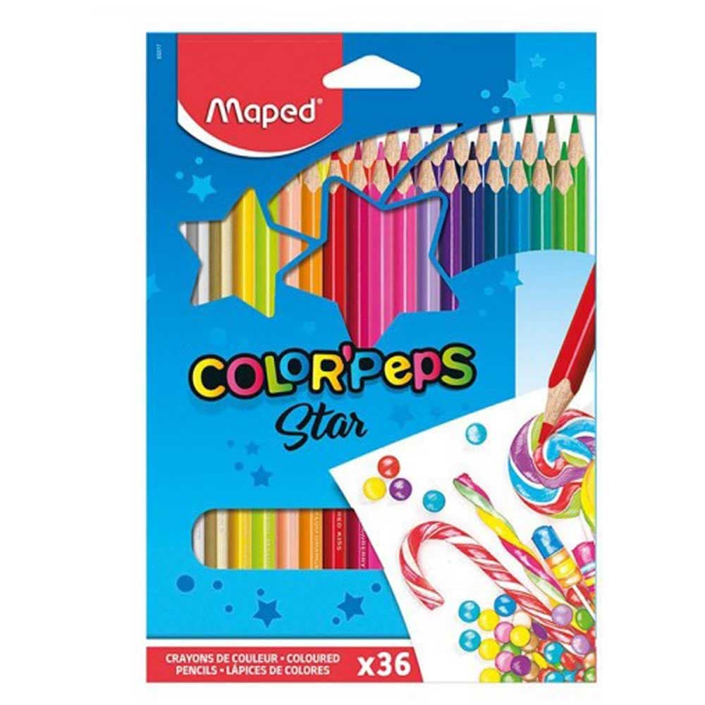 Lápis De Cor Color'Peps Star Caixa com 36 Cores - Maped