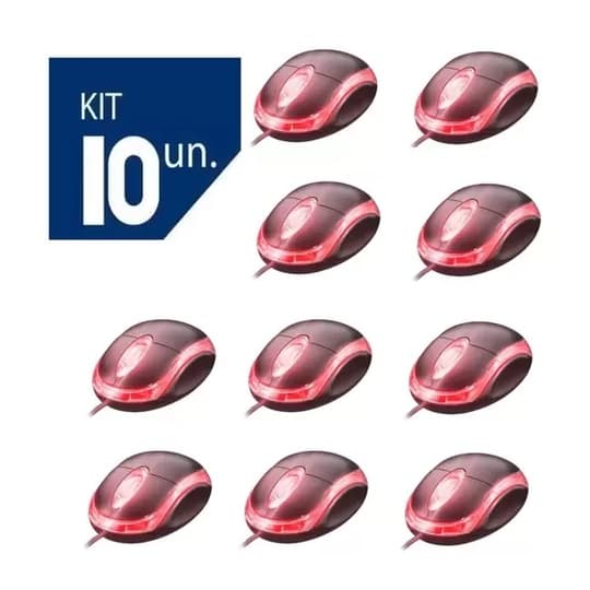 10 Mouse usb Com Fio Para Notebook e Computador