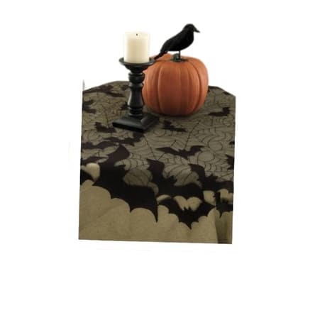 Toalha de Mesa Halloween Redonda Decorativa Morceguinhos