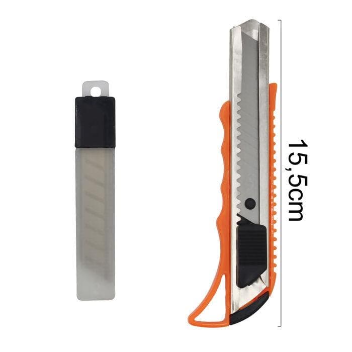 Estilete Profissional Com Refil 3 Laminas Plástico Para Artesanato Uso Profissional Resistente