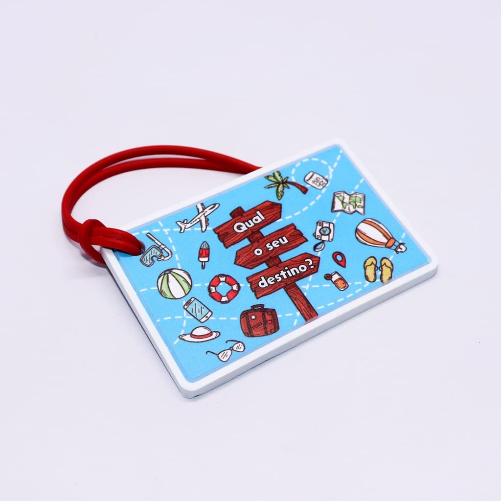 TAG DE IDENTIFICAÇÃO DESTINO IDENTIFICADOR DE MALA E MOCHILA